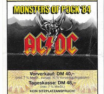 Matthew's Rock'n'Roll! Tickets:Monsters of Rock&Sisters in Jazz