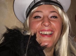 Veronica - lachend mit glänzenden Augen den Fasching 2016 - im Monte Christo -beendet. Foto: Hertlein