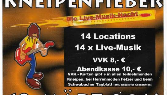 Schwabach/Franken-Service: Kneipenfieber, Discomania & Co