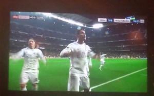 Kind ronaldo -drei tore gegen die Wölfe. Screenshot by skyTV