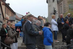 Jazzkantine-Bandleader Christian Eitner macht ein kleines Päuschen. Fotos: Matthias Hertlein