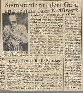 miles Davis Abendzeitung nürnberg 001
