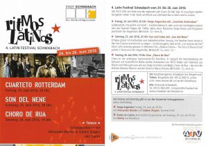 r4. Ritmpos KLatinos-Festival in Schwabach, vom 24.bis 26. Juni im Apothekersgarten