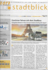 Soeben erschienen: Der Stadtblick -das Monatsheft der Stadt Schwabach