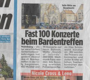 41. Bardentreffen - BILD /Sa-Ausgabe, Montag: Fehlanzeige