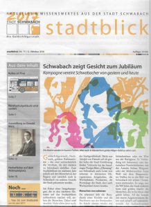 Der neue STADTBLICK Schwabach, erschienen am 12. Oktober 2016