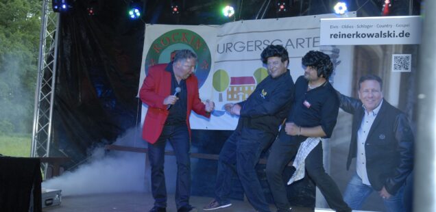 Schwabach-Boulevard/Meine Stadt -Heimatdamisch -Rock und Pop im Oberkrainer Groove im Burgergarten am 12.August 17 Uhr, Support die Stadtkapelle Spalt 15.30 Uhr -Nachlese Elvis und die Las Vegas-Show